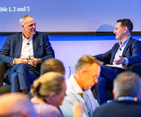 Business man speaking