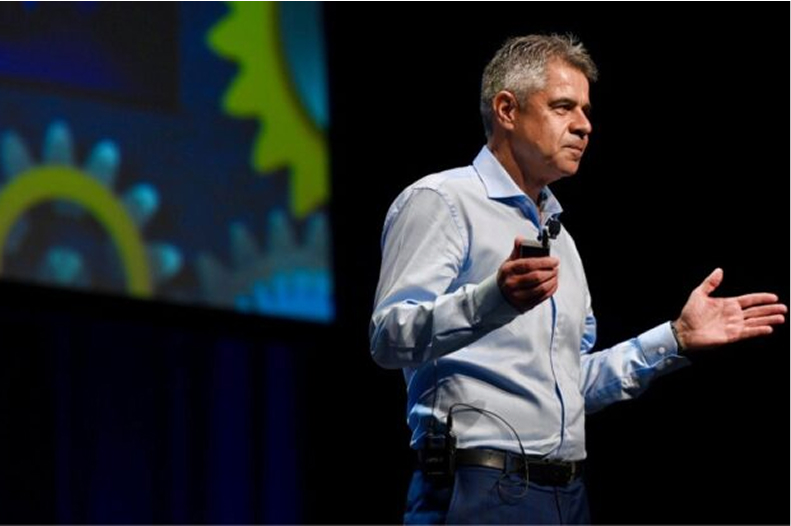 Business man speaking