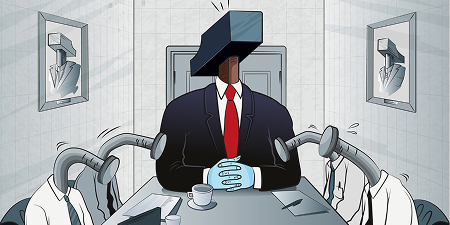 Business man speaking