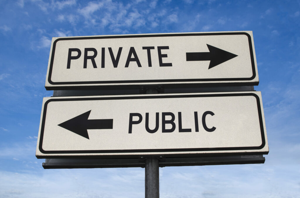 Private space to public face