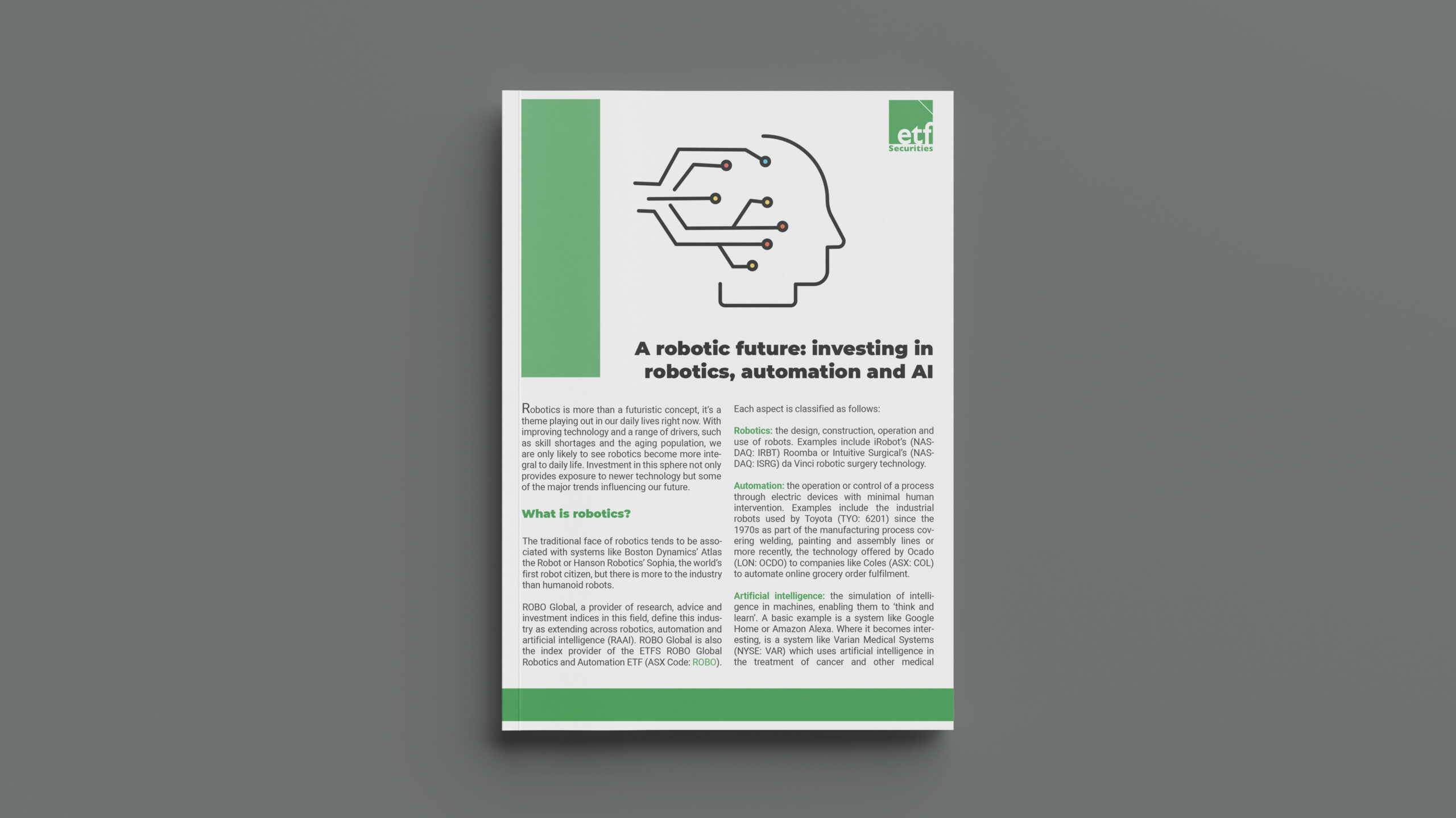 A robotic future: investing in robotics, automation and AI