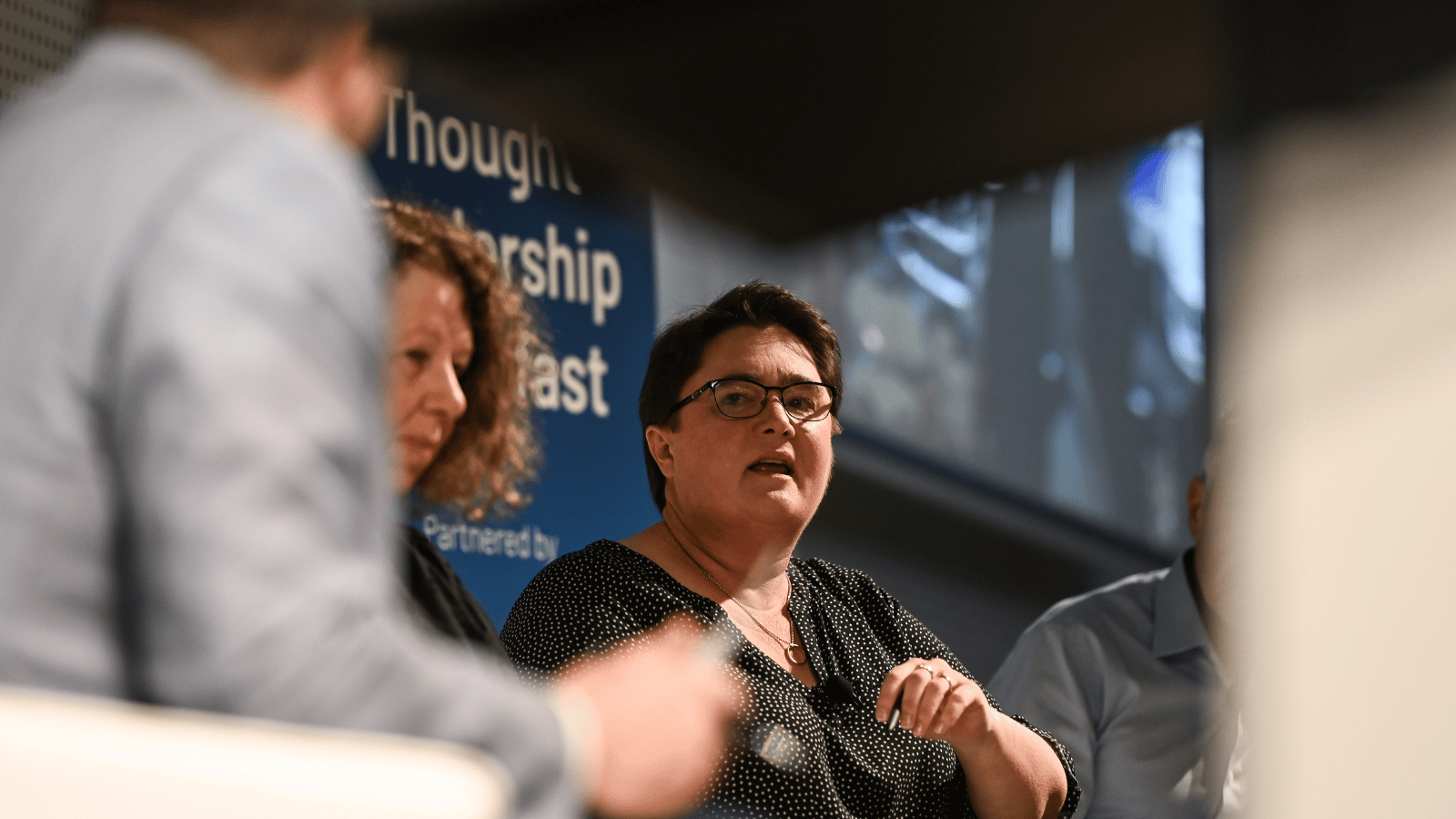 Business man speaking