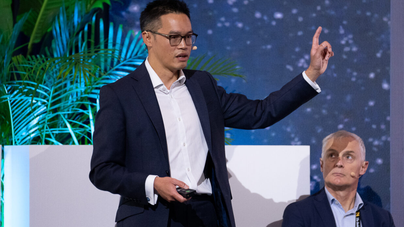 Business man speaking