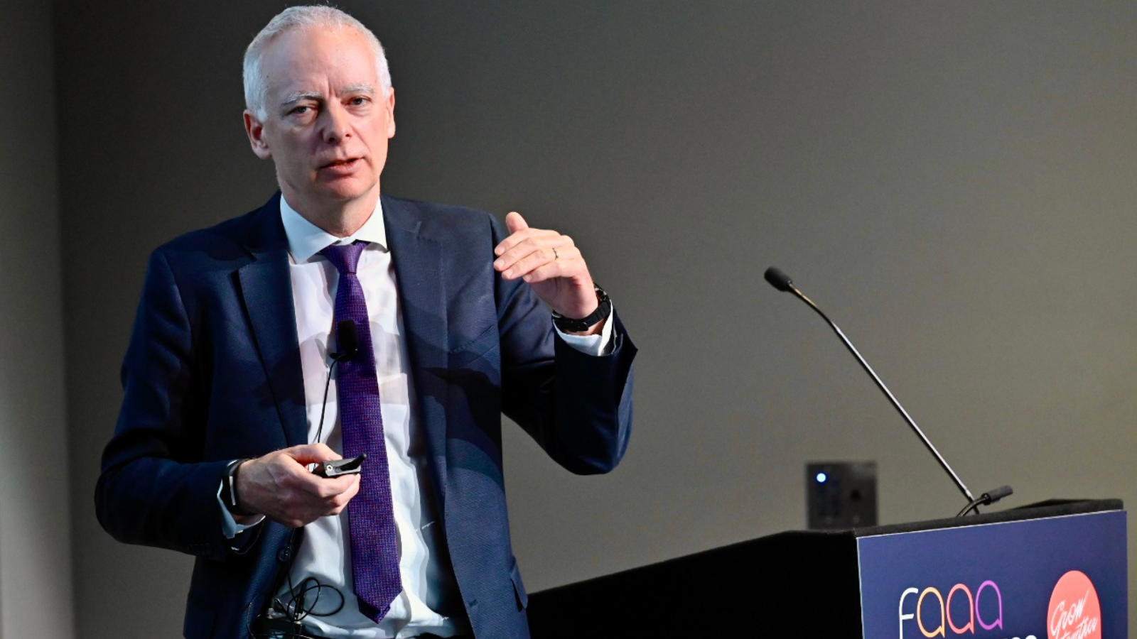 Business man speaking