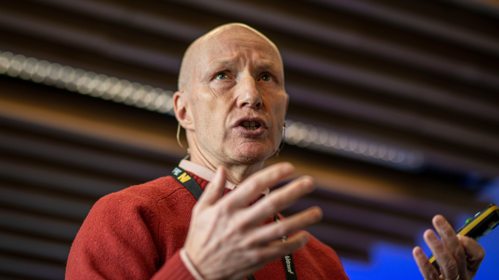 Business man speaking