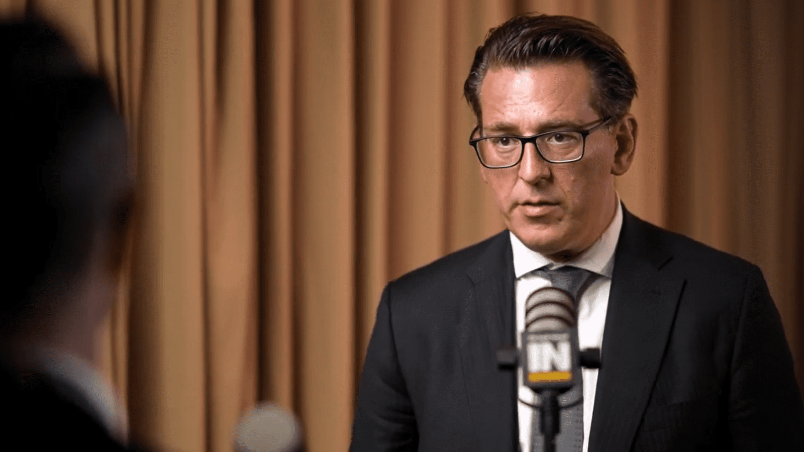 Business man speaking