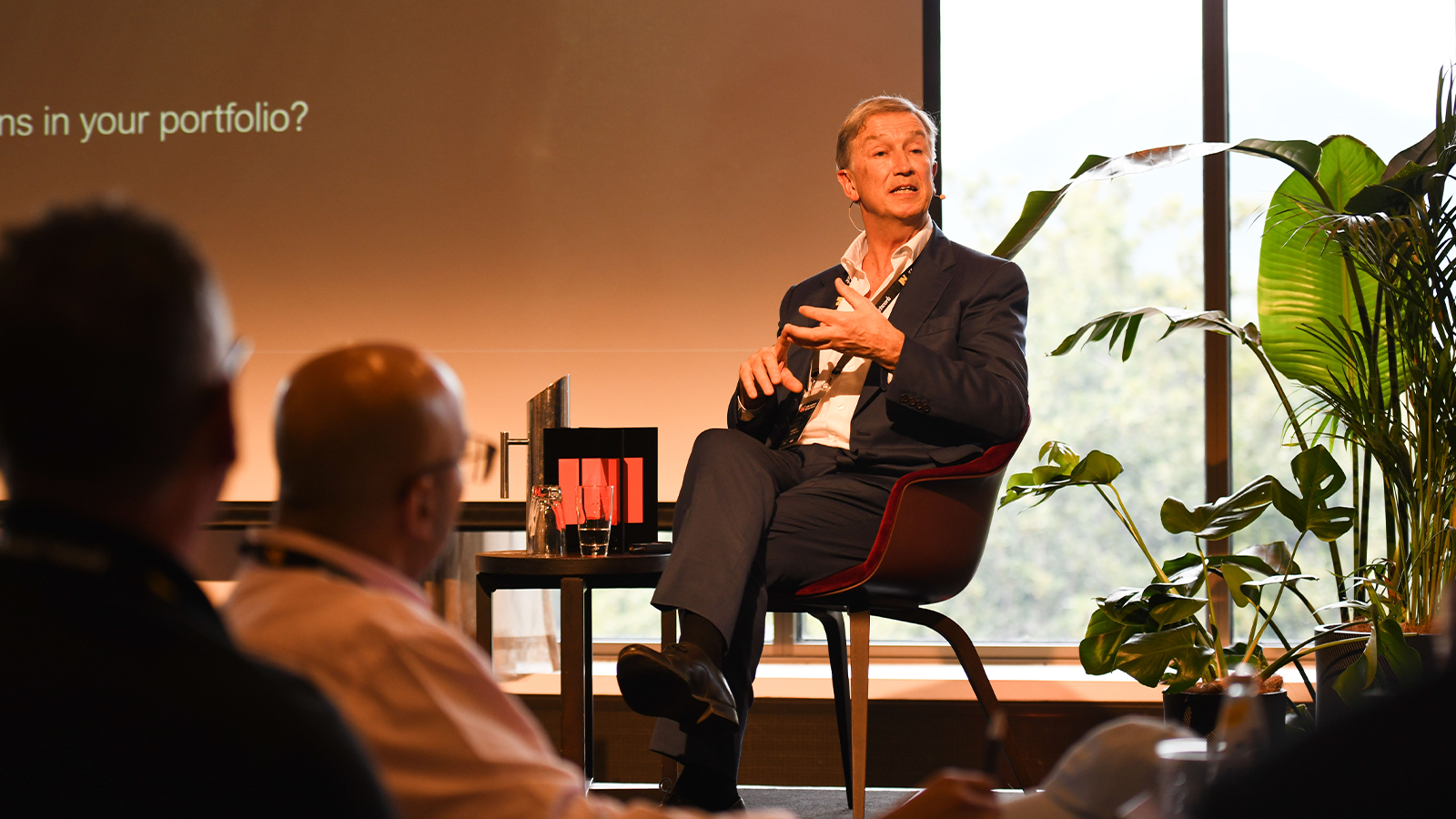 Business man speaking